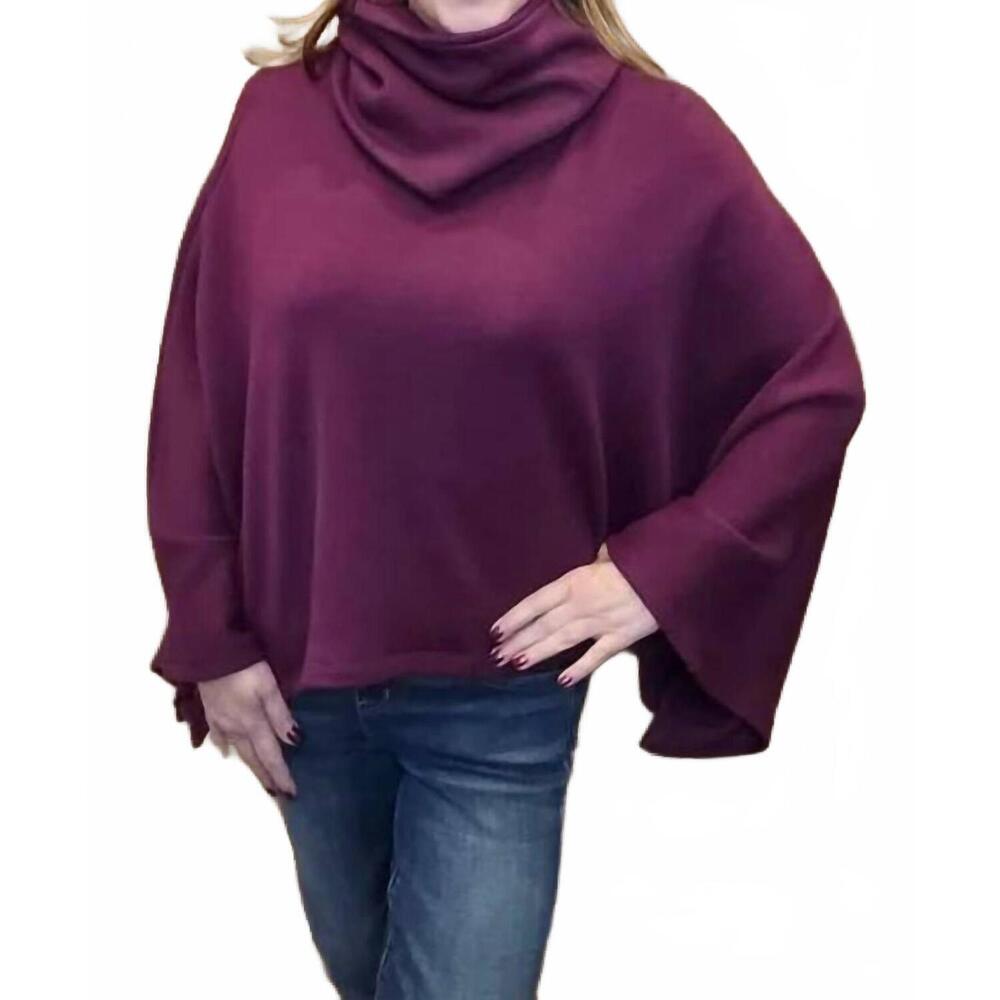 NEW PURE ESSENCE scarf poncho in wine
